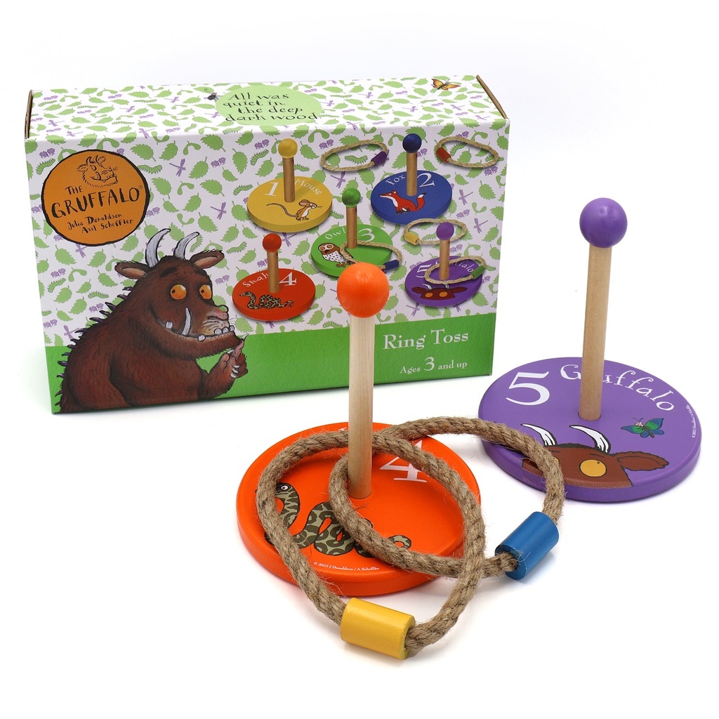 Wooden Ring Toss With Circle Base - Set Of 5 - Gruffalo