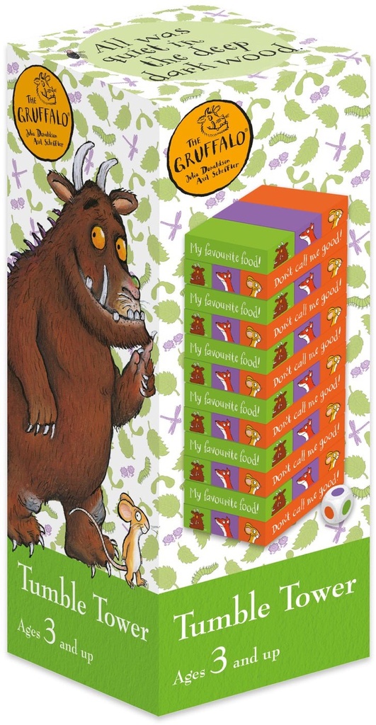 Painted Tumble Tower With Dice - Gruffalo
