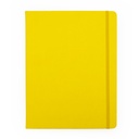 Lge Pu Journal/Black/Gold B'Band - Bright Yellow