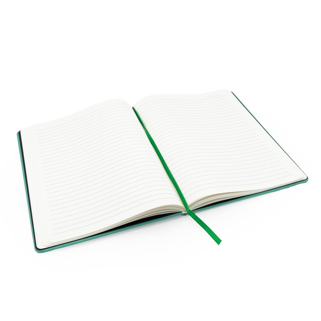 Lge Pu Journal/Black/Gold B'Band - Green