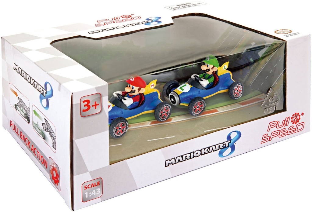 Pull N Speed Mario Kart Mach8 Twinpack