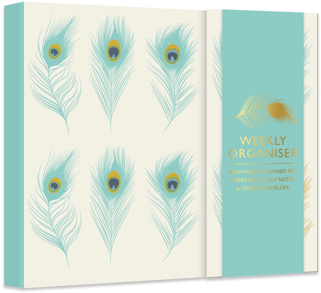Weekly Organiser - Peacock Feathers