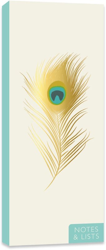 Tall Notepad Set - Peacock Feathers