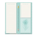 Tall Notepad Set - Peacock Feathers
