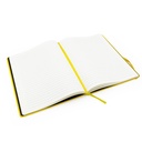 Lge Pu Journal/Black/Gold B'Band - Bright Yellow