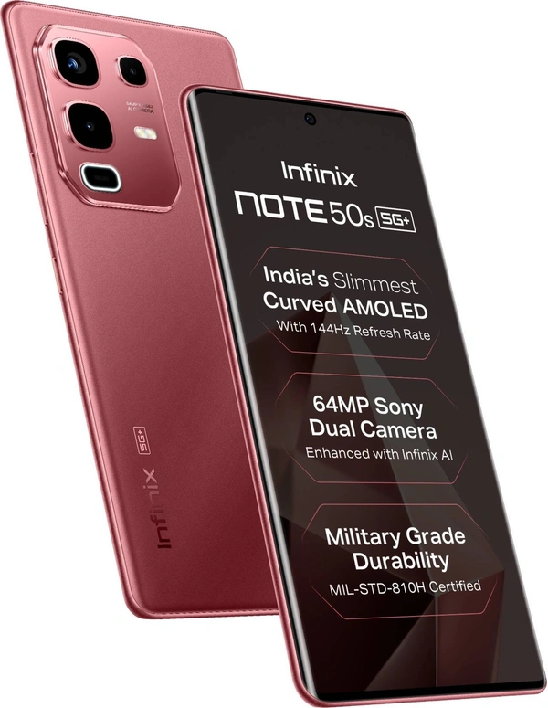Infinix Mobile Phone Note 50S 5G X6870 256+8 Burgundy Red 
