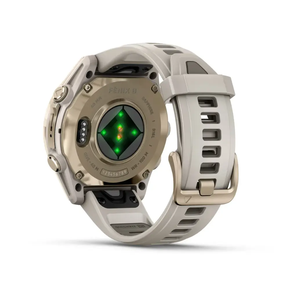 Garmin - Fenix 8 43Mm,Amoled,Saph,Sftgldss/Fggry,Foggry/Dksndbnd,Emea 010-02903-11