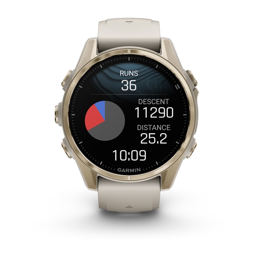 Garmin - Fenix 8 43Mm,Amoled,Saph,Sftgldss/Fggry,Foggry/Dksndbnd,Emea 010-02903-11