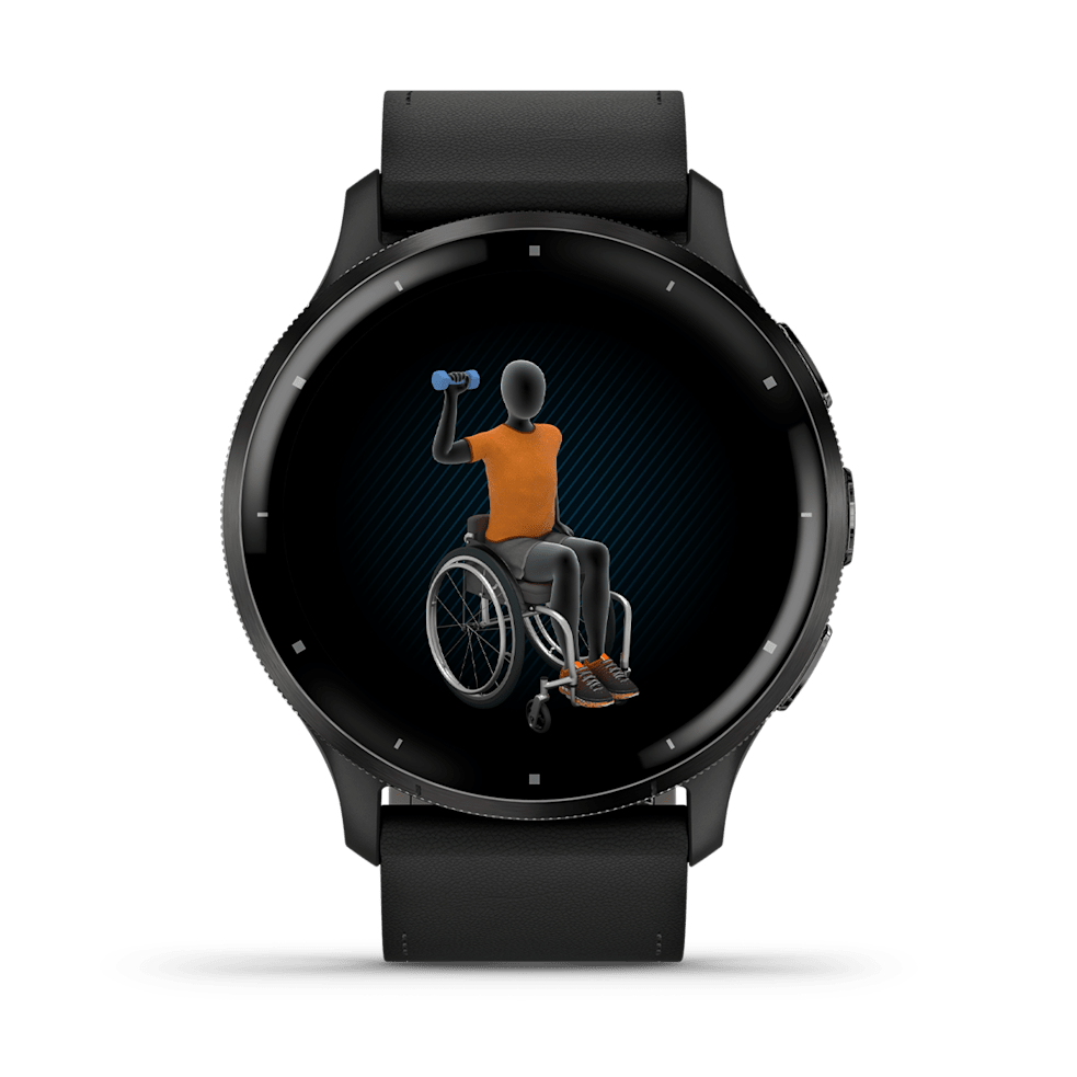 Garmin - Venu 3 Gps Wifi Black Slate Leather Emea /Anz 010-02784-52