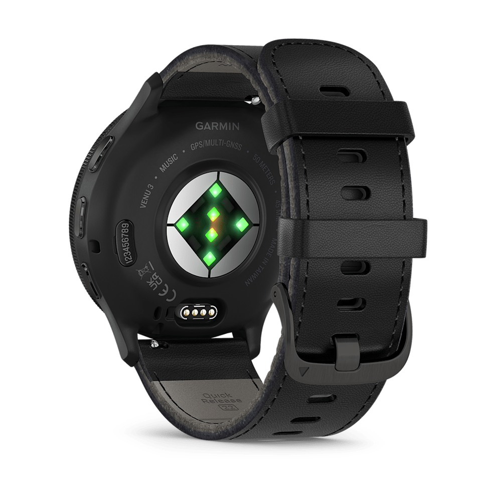 Garmin - Venu 3 Gps Wifi Black Slate Leather Emea /Anz 010-02784-52