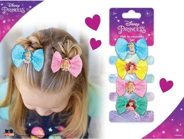 Princess Bow Clips (Set Of 4)
