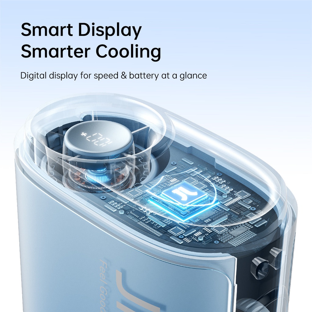 JisuLife Neck Fan Life 5 (4500mAh)- Black (Necklace Wearable Belt Fan)