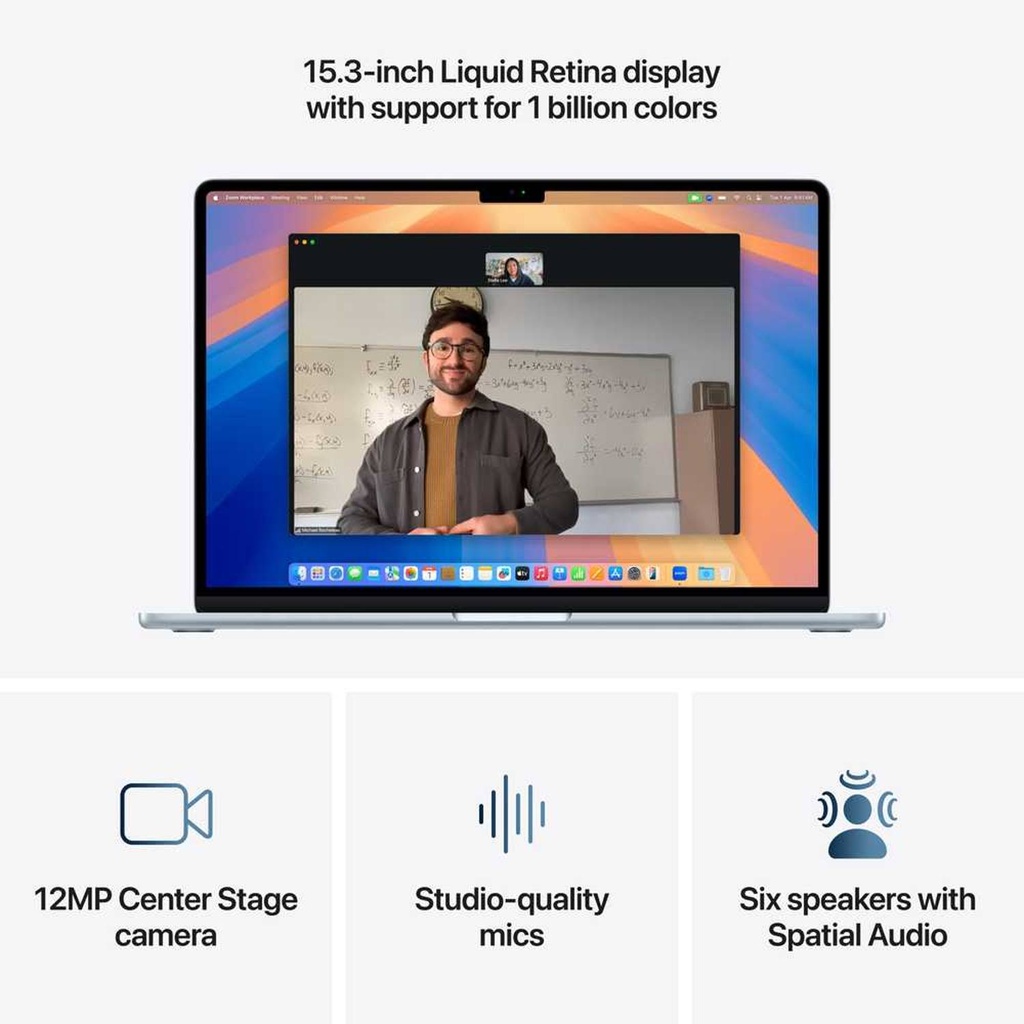 Apple MacBook Air 15- inch M4 Chip With 10 Core CPU And 10 Core GPU 16 GB 512 GB SSD Sky Blue- English/Arabic