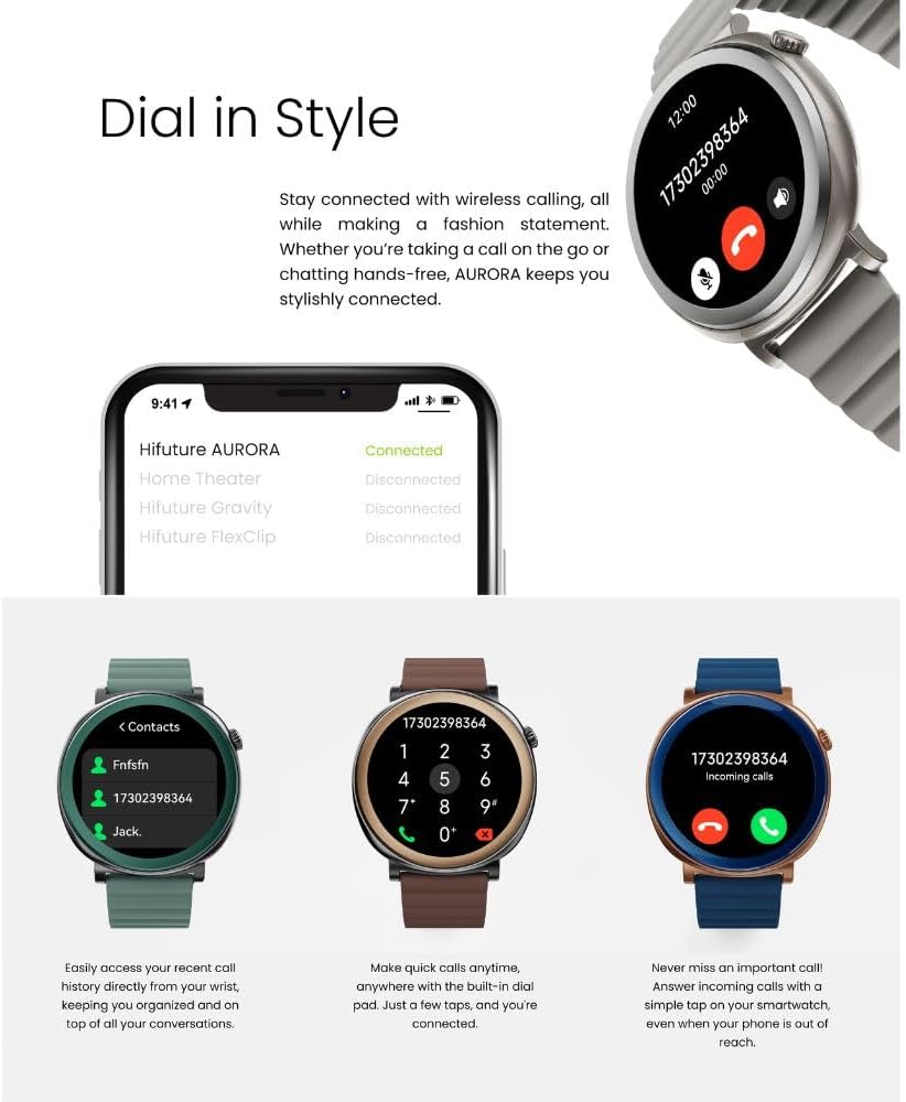 Hifuture Aurora Green Smart Watch