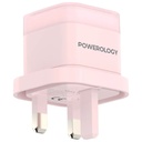 Powerology Dual-Port Fast Charging Adapter Pd 35W,Pwfc554Bpk,Pink