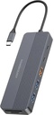 Powerology 12-In1 Usb-C Multi-Port Hub,Pwystc8721Gy,Gray
