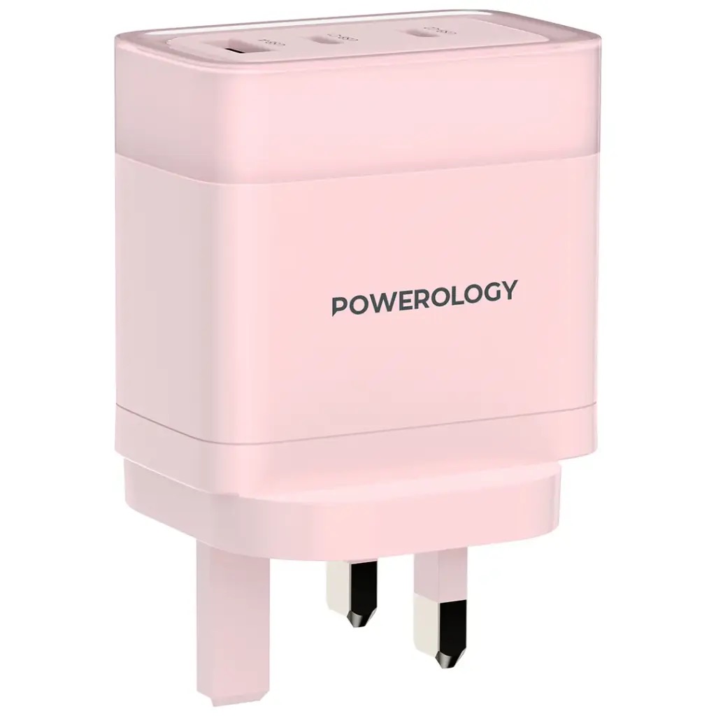 Powerology Lunex Series Fast Charging Adapter Pd 65W,Pwfc1028Bpk,Pink