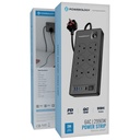 Powerology  6Ac | 2990W Power Strip Pd 20W,Pwcuqc046Bk,Black