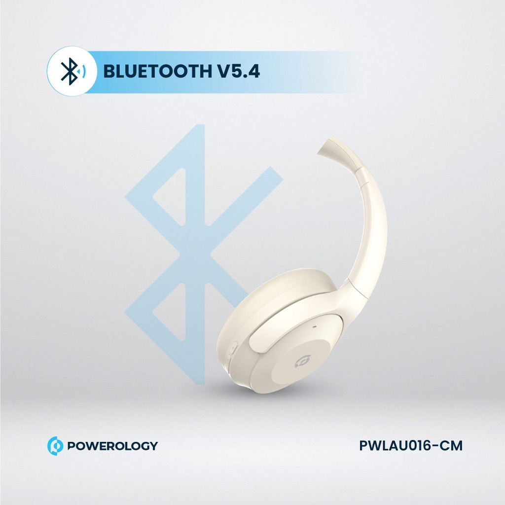 Powerology Hybrid Anc Headphones - Cream,Pwlau016-Cm,Cream