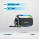 Powerology Deep Bass Party Speaker,Pwlau012,Black