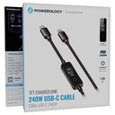 Powerology Tft Chargelink 240W Usb-C Cable,Pcabcm0121Bk,Black