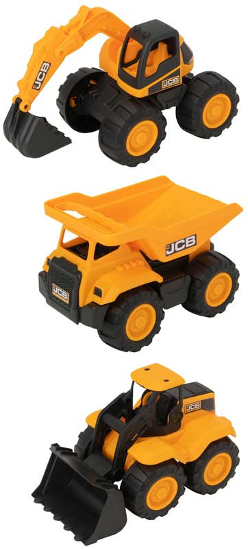 Tz Jcb 7" Tough Trucks 3Pk