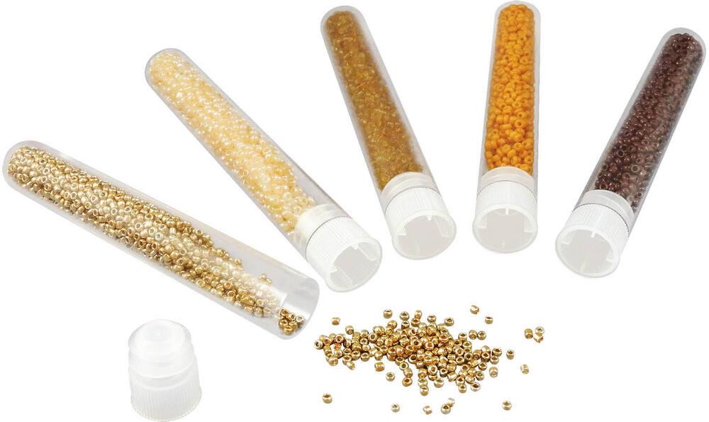 Buki Bead Tubes Gold And Brown 