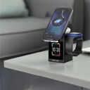 Green Lion Smart Station Pro Lcd Display Wireless Charger With Speaker,Black