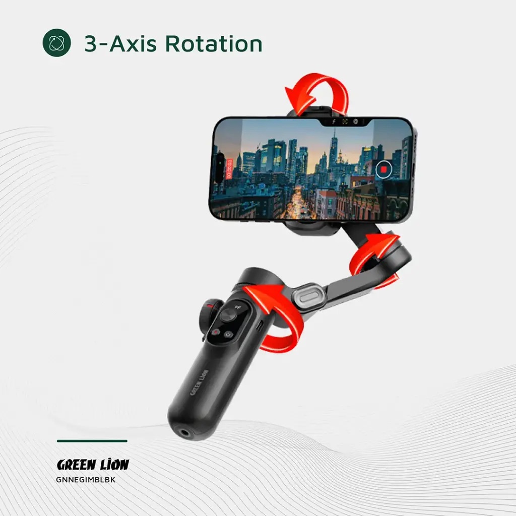 Green Lion New York Gimbal Smart Face Tracking,Black