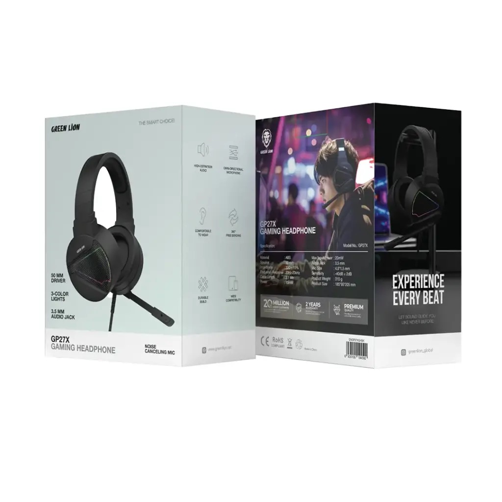 Green Lion Gp27X Gaming Headphone,Black