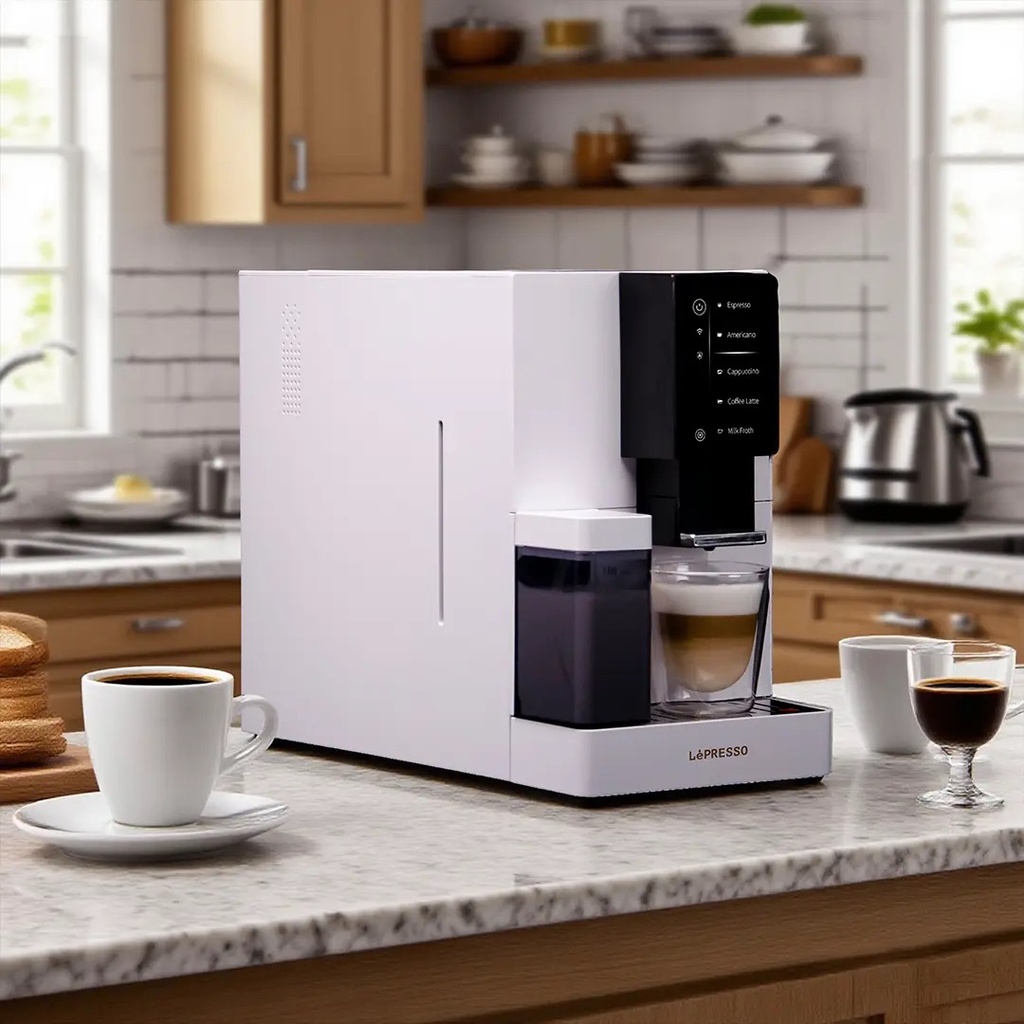 Lepresso Brevissimo Automatic Coffee Machine With Mobile App. - White