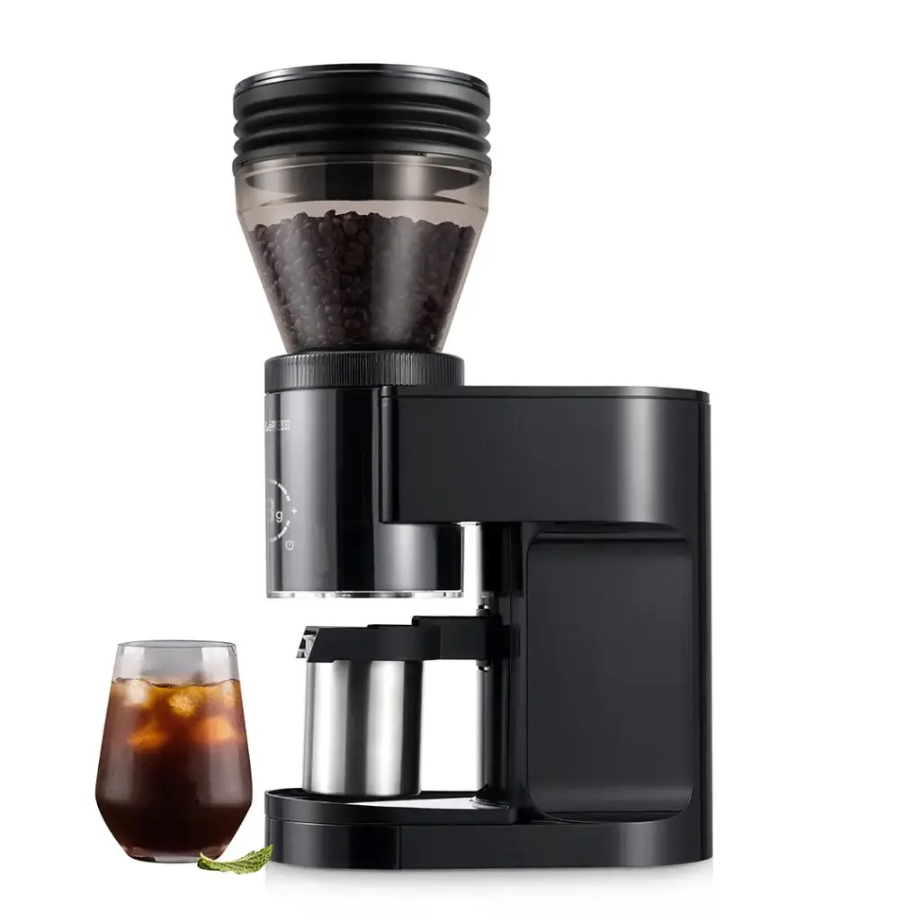 Lepresso Precision Conical Burr Grinder Digital Weight Control - Black