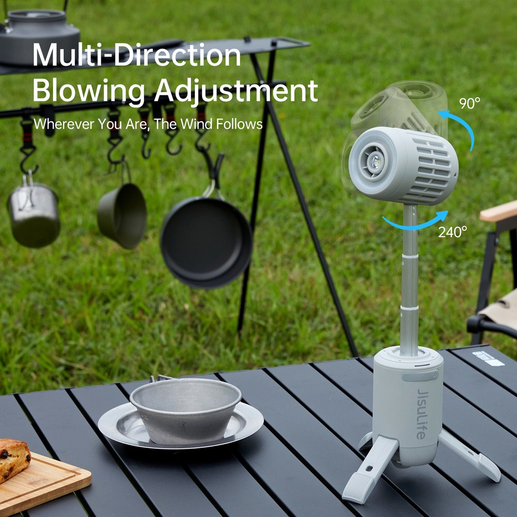 JisuLife Outdoor Fan Ultra1 (13500mAh)- Light Grey