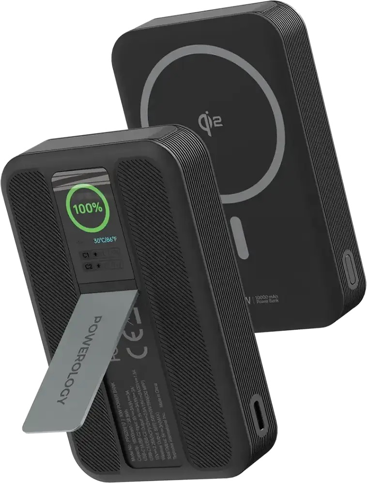 Powerology Vision  10000 Mah Magsafe Power Bank Pd 30W,Ppb20910Bk,Black