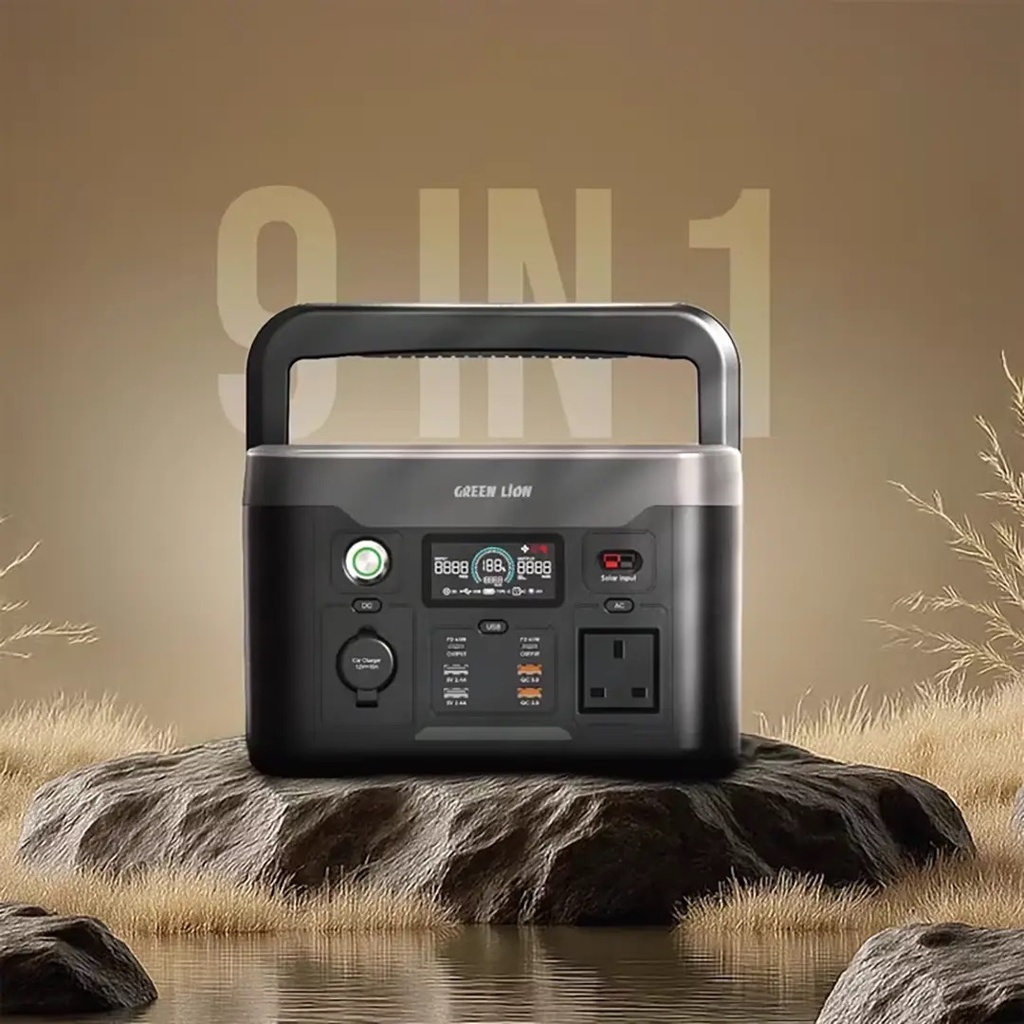 Green Lion Pgx600 Power Station - 307.2Wh 96000Mah 600W (Lifepo4) - Black,Black