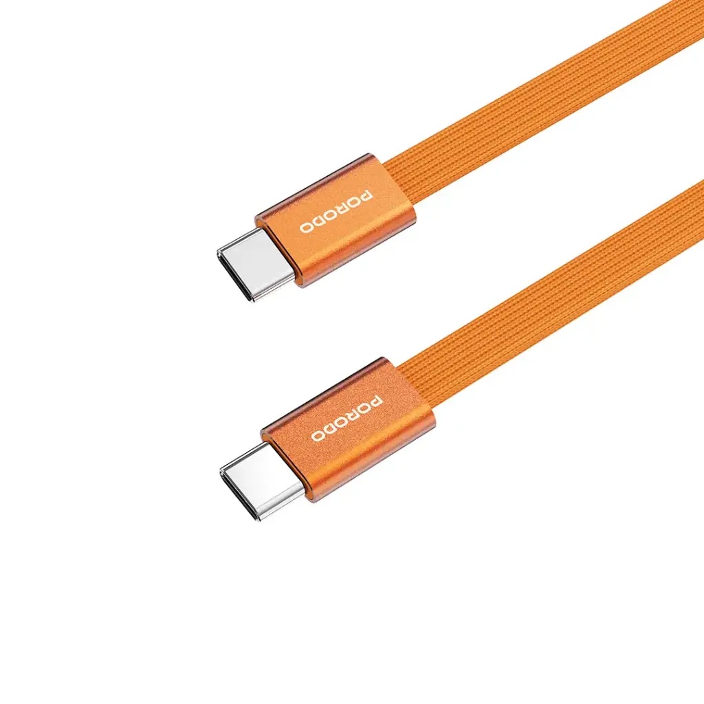 Porodo High-Speed Usb-C Braided Cable Charging & Data Transfer,Pd60Wcbsog,Orange