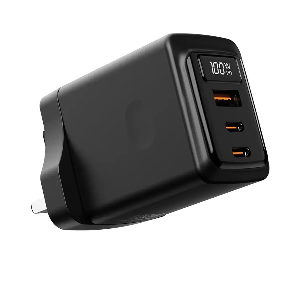 Porodo Gan 100W Multi-Port Wall Charger,Pdfwch073Cbk,Black