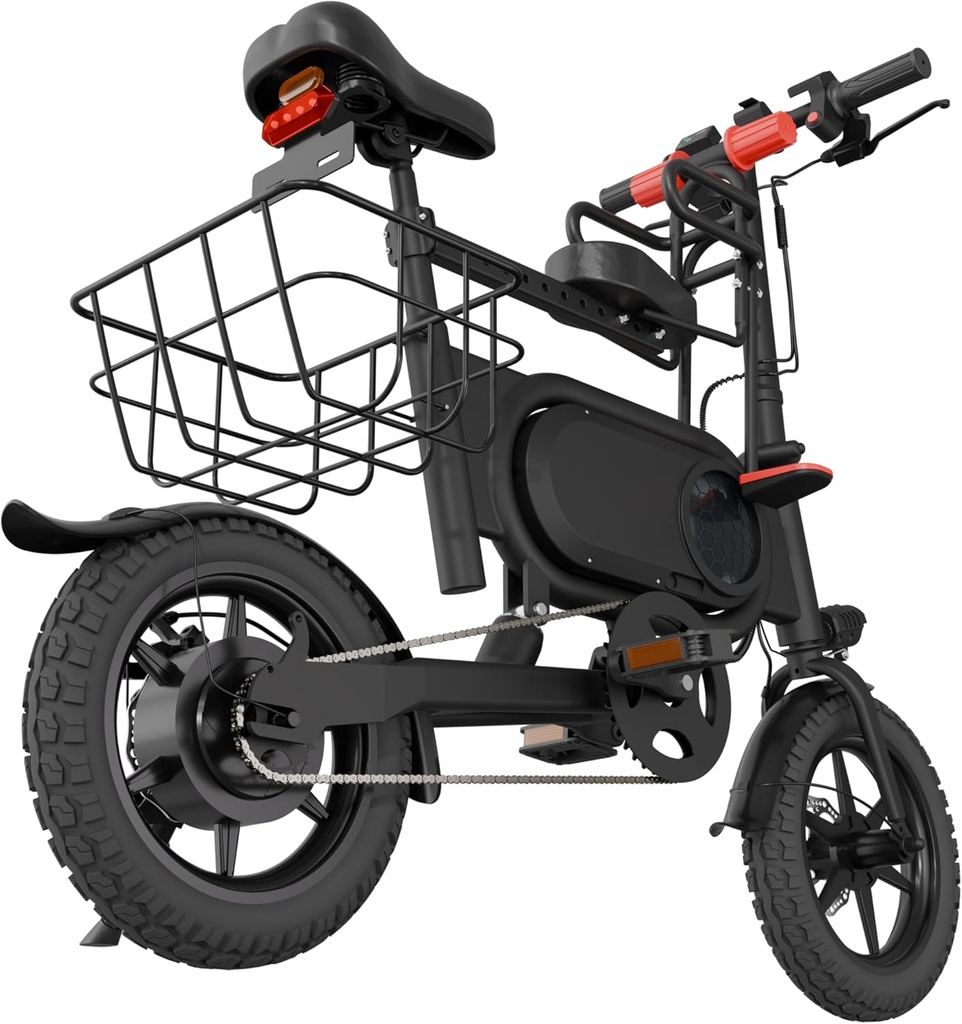 Porodo  Folding Urban Electric Bike,Pd-Lfst083-Bk,Black