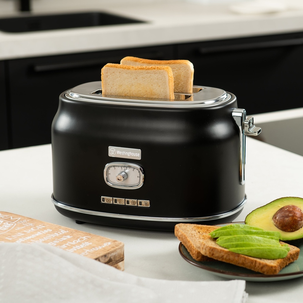 Westinghouse,  2 Slice Toaster, with 1 pc bun warmer , Black 