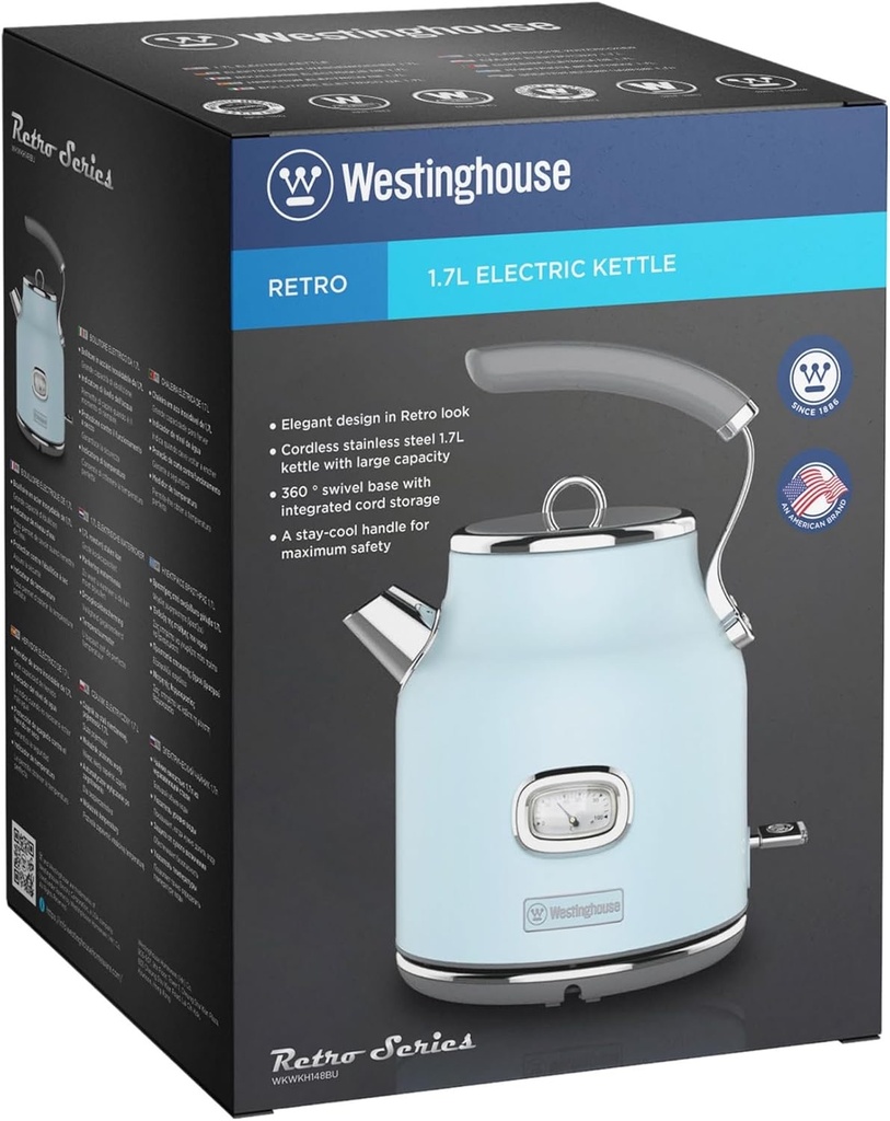 Westinghouse,  Electric Kettle, 1.7 L, Blue