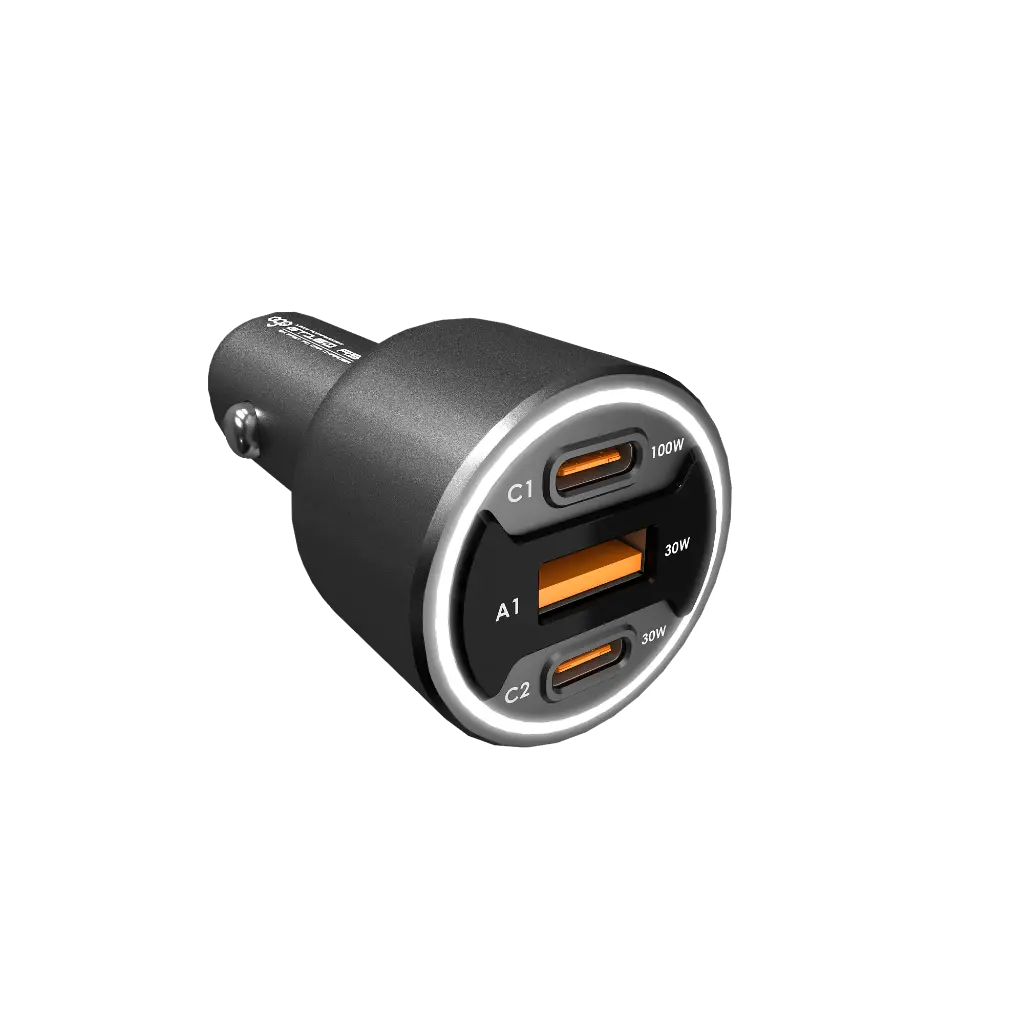 Ego Gt160 Rs 3Usb 160W Car Charger Black