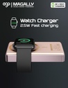 Ego Magally 3In1 Double-Sided Magnetic Qi2 10000Mah Power Bank- Black