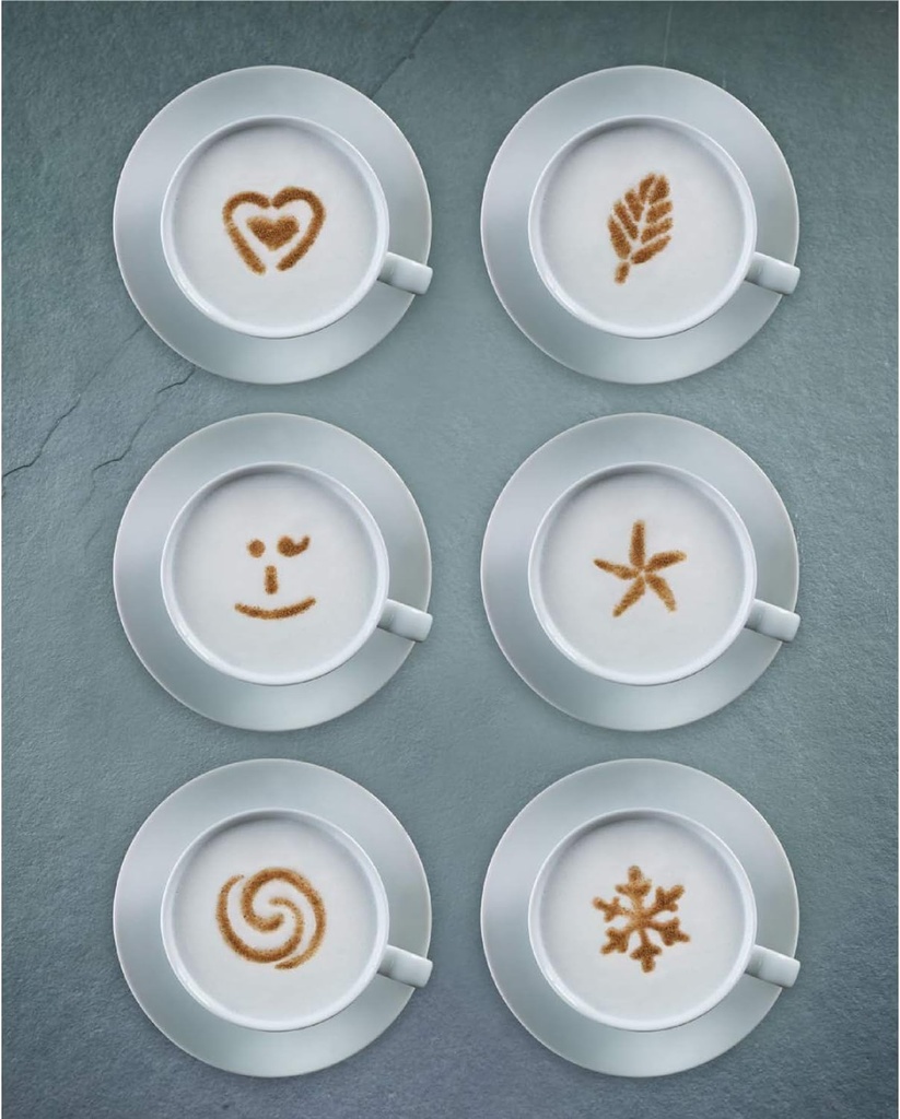 Aerolatte Set Of 6 Cappuccino Art Stencils In Tin Box