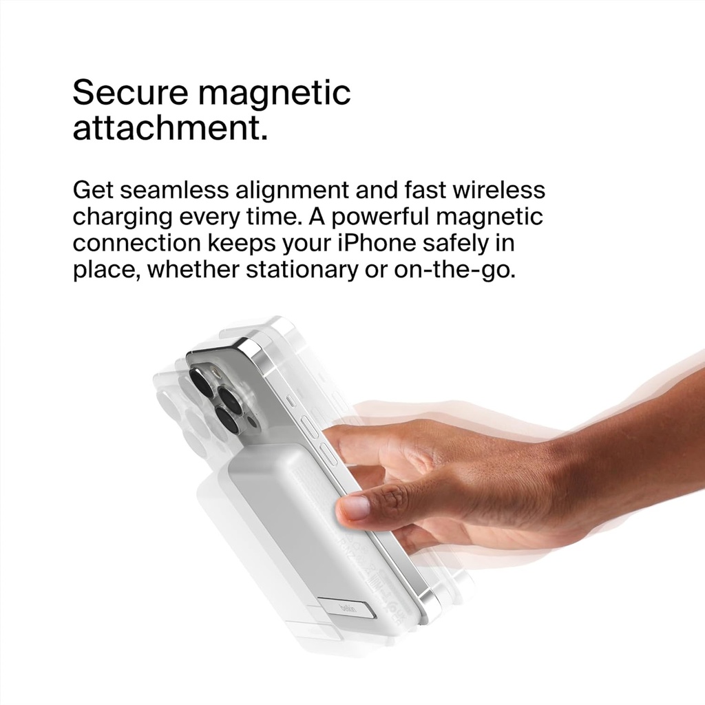 Belkin Boostcharge Magnetic Wireless Power Bank 5K + Stand, For Iphone 14/13/12