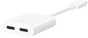 Belkin Connect Usb-C Audio + Usb-C Charge Adapter, Supports, White