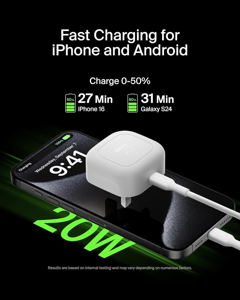 20W Usb-C Cube Wall Charger With Pps, White
