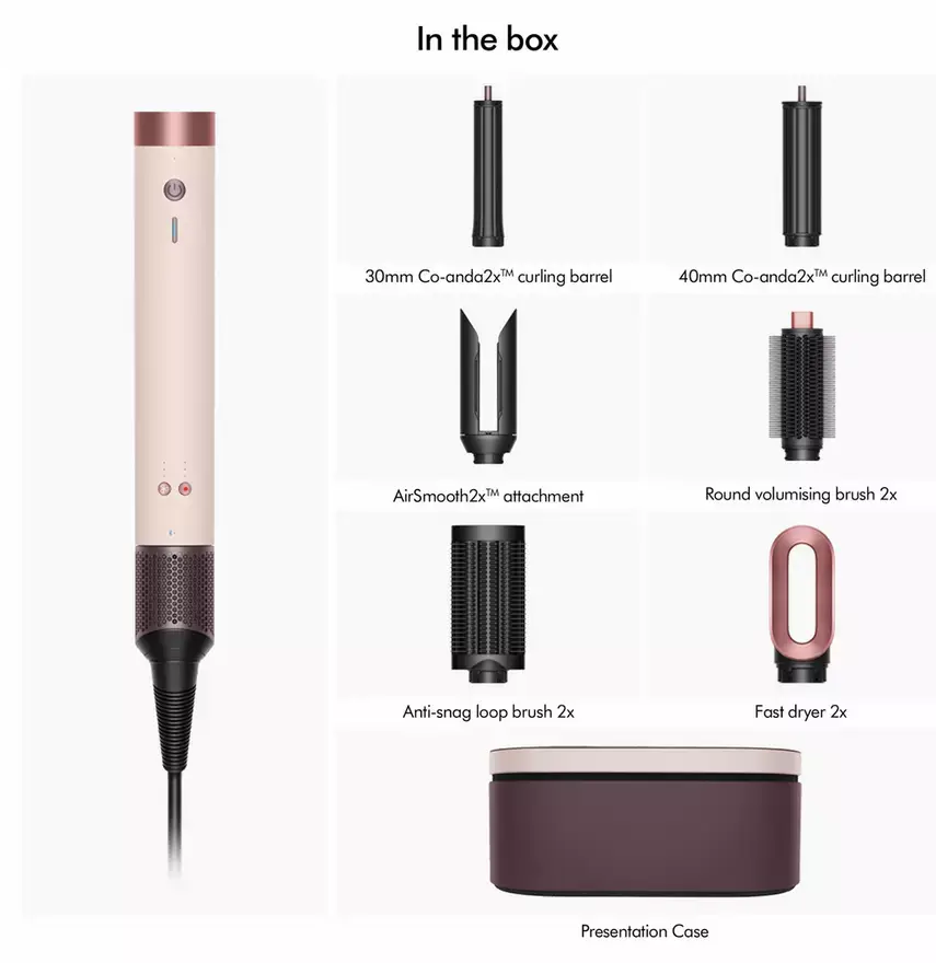 Dyson Airwrap Co-anda2x Multi-Styler and Dryer - Straight + Wavy (Ceramic Pink/Rose gold) 