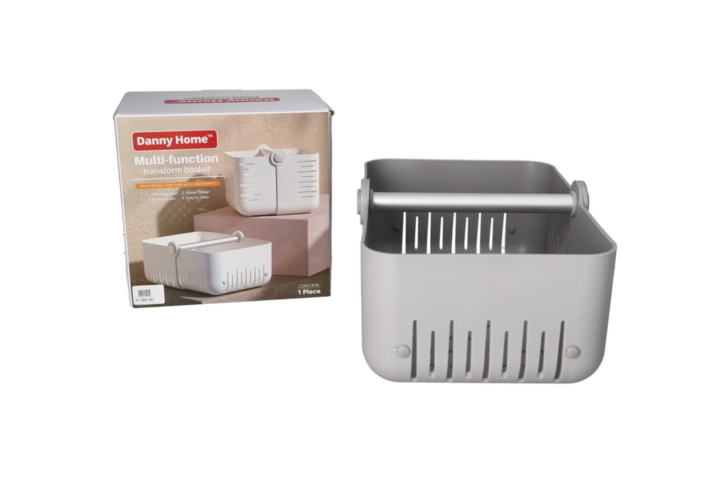 Danny Home Carry Handle Basket - Grey  