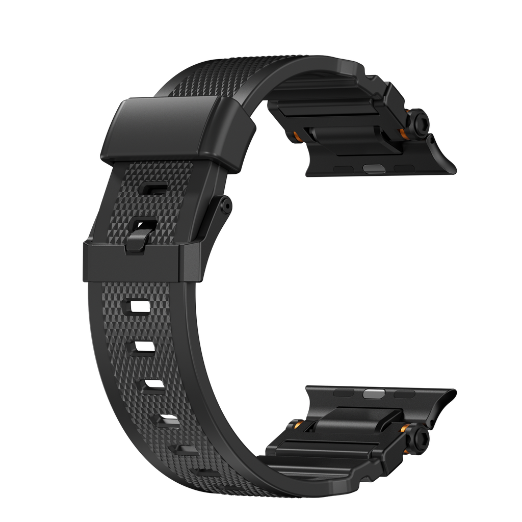 Switcheasy Rugged Silicone Watch Band For Apple Watch 44/45/46/49Mm-Black
