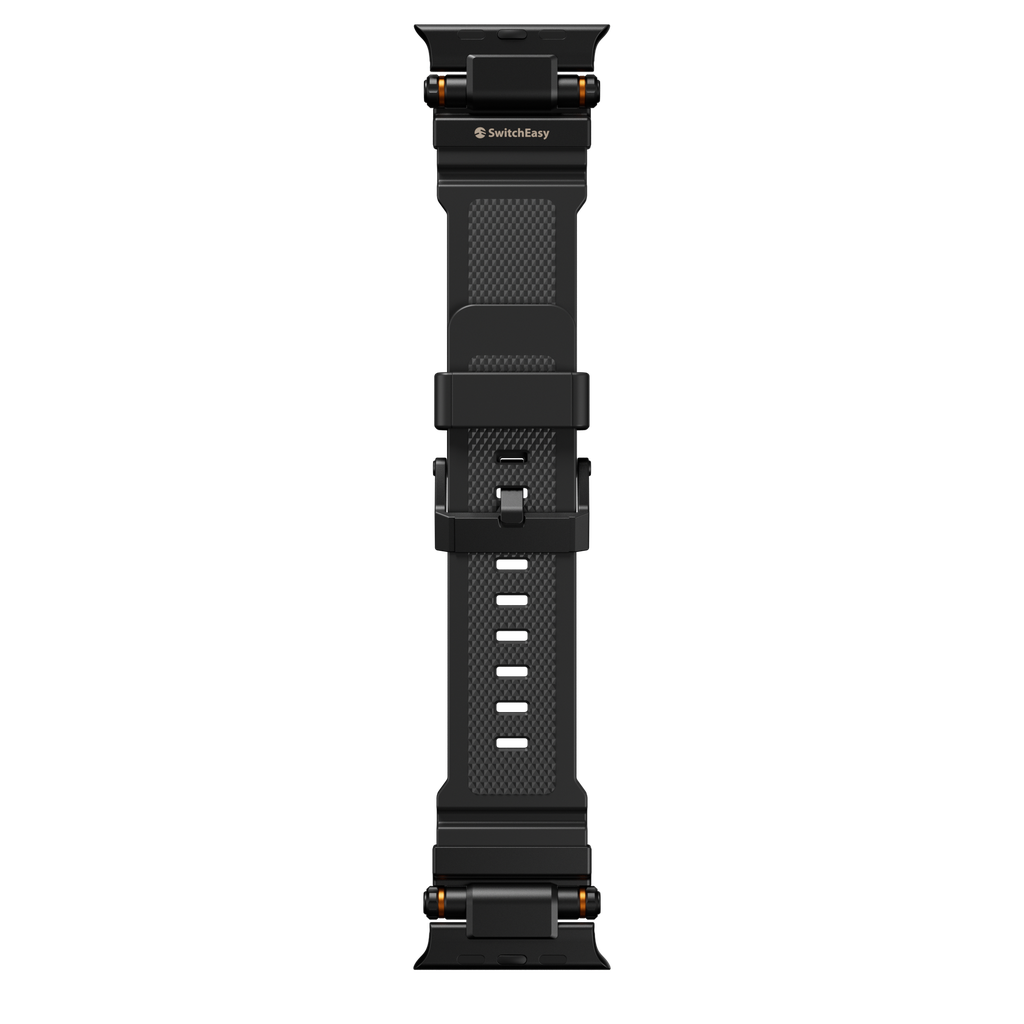 Switcheasy Rugged Silicone Watch Band For Apple Watch 44/45/46/49Mm-Black